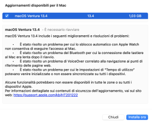 macOS Ventura 13-4 - Changelog