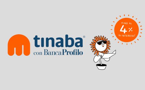 Tinaba, promo imbattibile: interessi fino al 4% sul Conto Deposito
