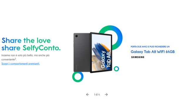 SelfyConto Galaxy Tab A8 gratis