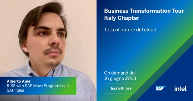 Alberto Amè, RISE with SAP Move Program Lead SAP Italia