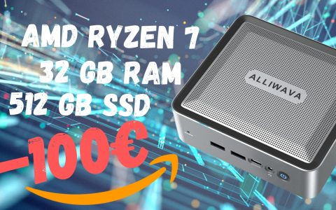 Mini PC MOSTRUOSO con Ryzen 7, 32GB RAM e 512GB SSD a 359€
