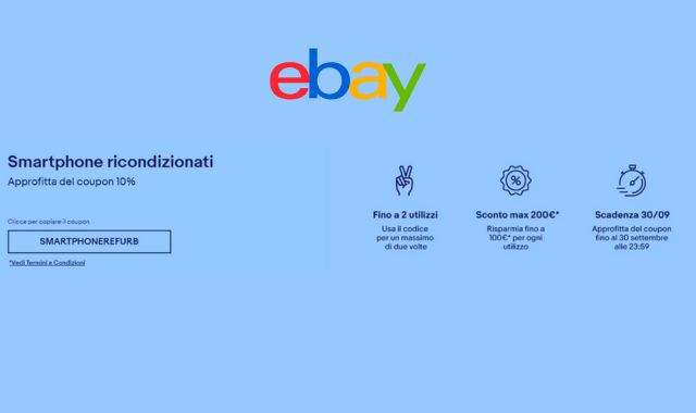 Coupon smartphone ricondizionati eBay