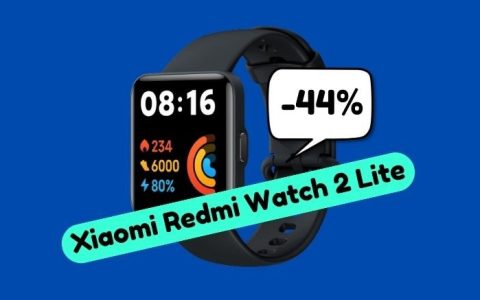 Xiaomi Redmi Watch 2 Lite: SCONTATO del 44% su Amazon!