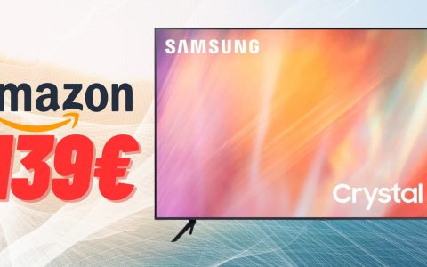 Smart TV Samsung Crystal UHD 55'' ora in GRANDE SCONTO su Amazon