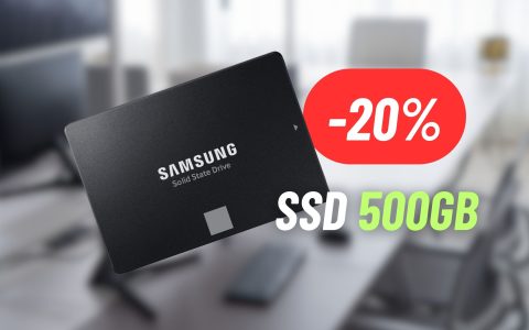 Fulmineo e ampio: SSD Samsung da 500GB in MAXI SCONTO