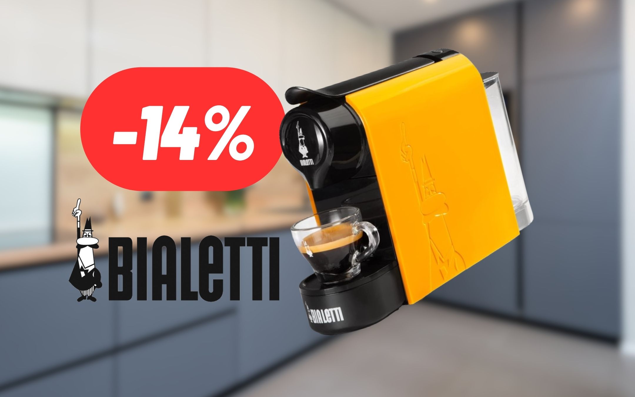 Macchina per il Caffè espresso supercompatta di Bialetti: SCONTO ATTIVO del  14%