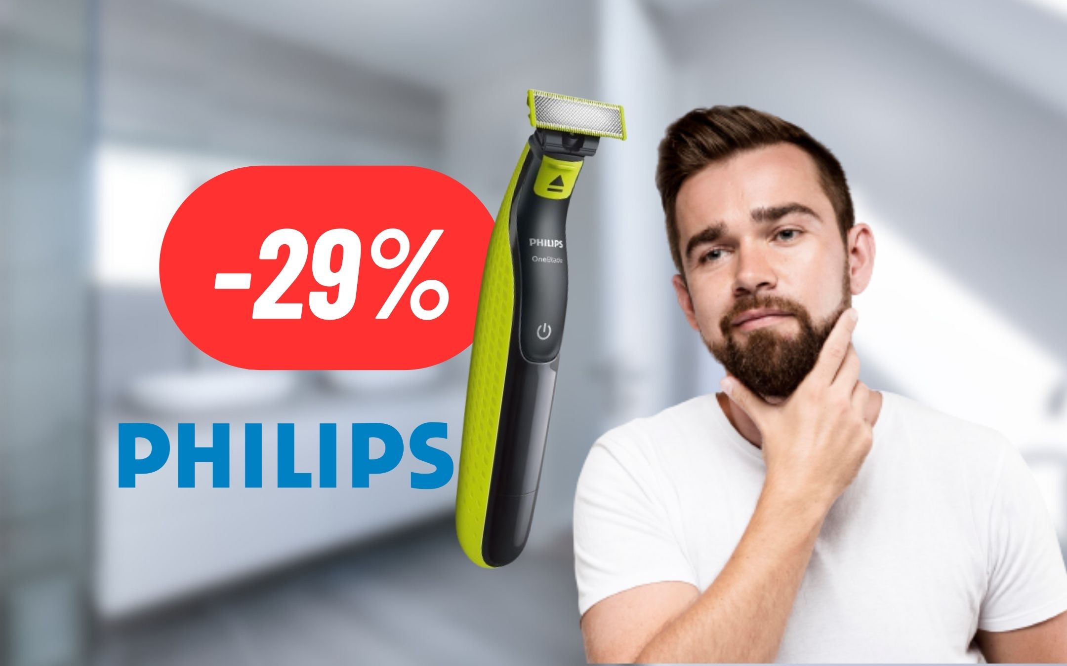 Philips è una garanzia anche per l'eccellente Rasoio Elettrico: BARBA  IMPECCABILE al 29% di sconto