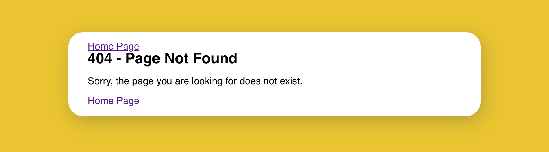 Una pagina di errore 404