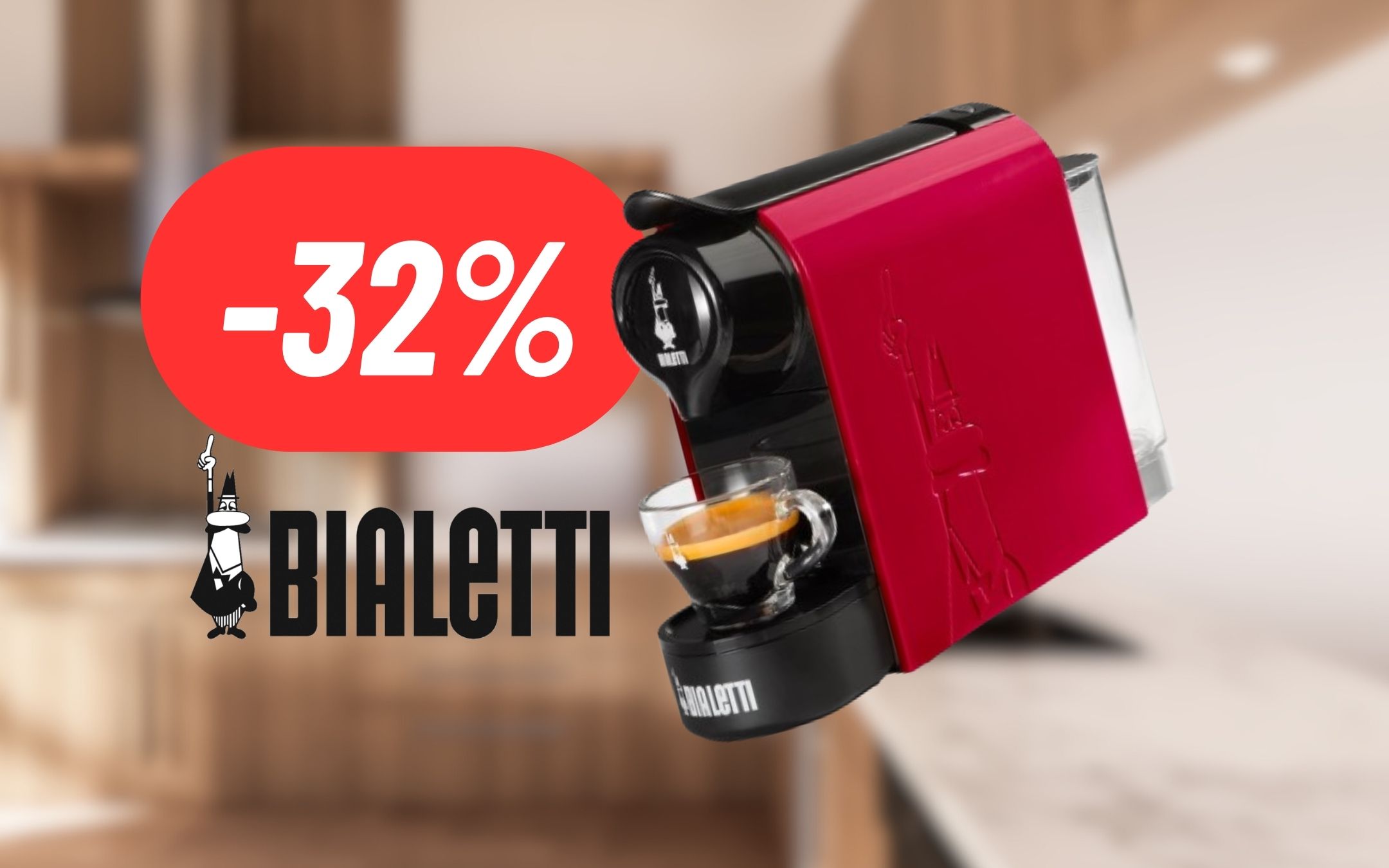 Caffè dal gusto intenso con la Macchina Bialetti Gioia al 23% DI SCONTO:  OFFERTISSIMA