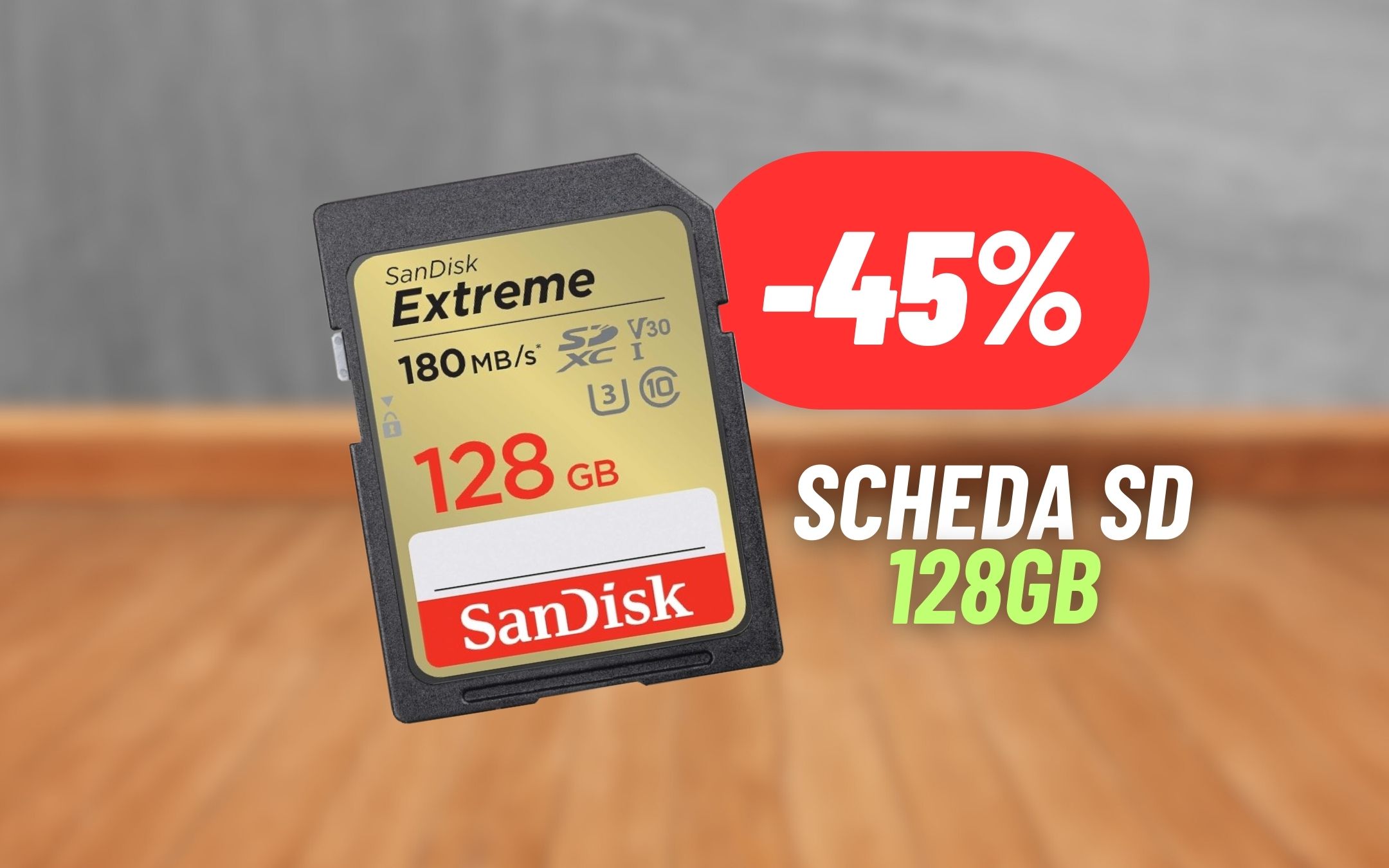 Scheda SD al 45% di sconto:  lancia la promo sul prodotto SanDisk