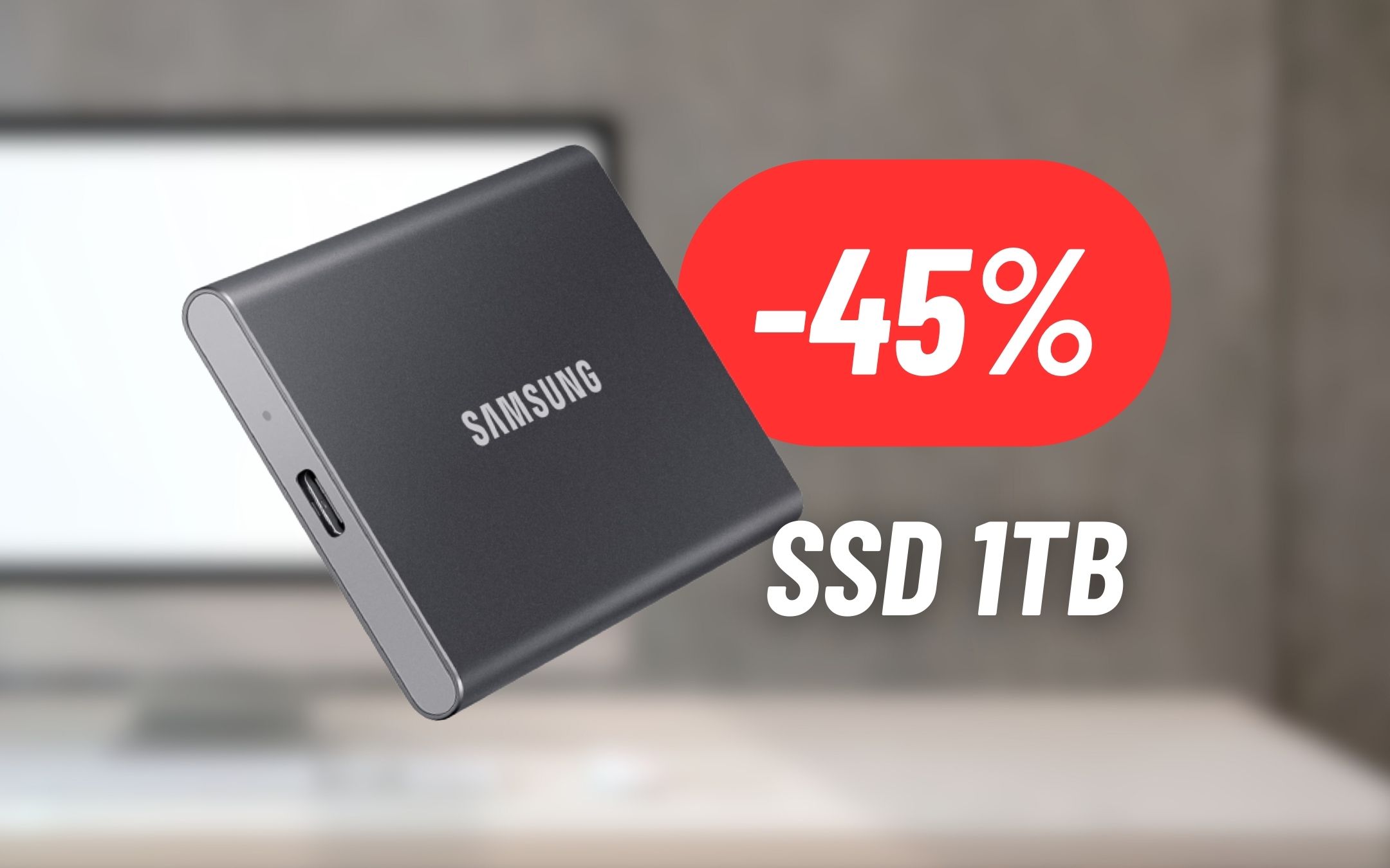 SCONTO IMPERDIBILE sull'SSD portatile da 1TB di Samsung (-45