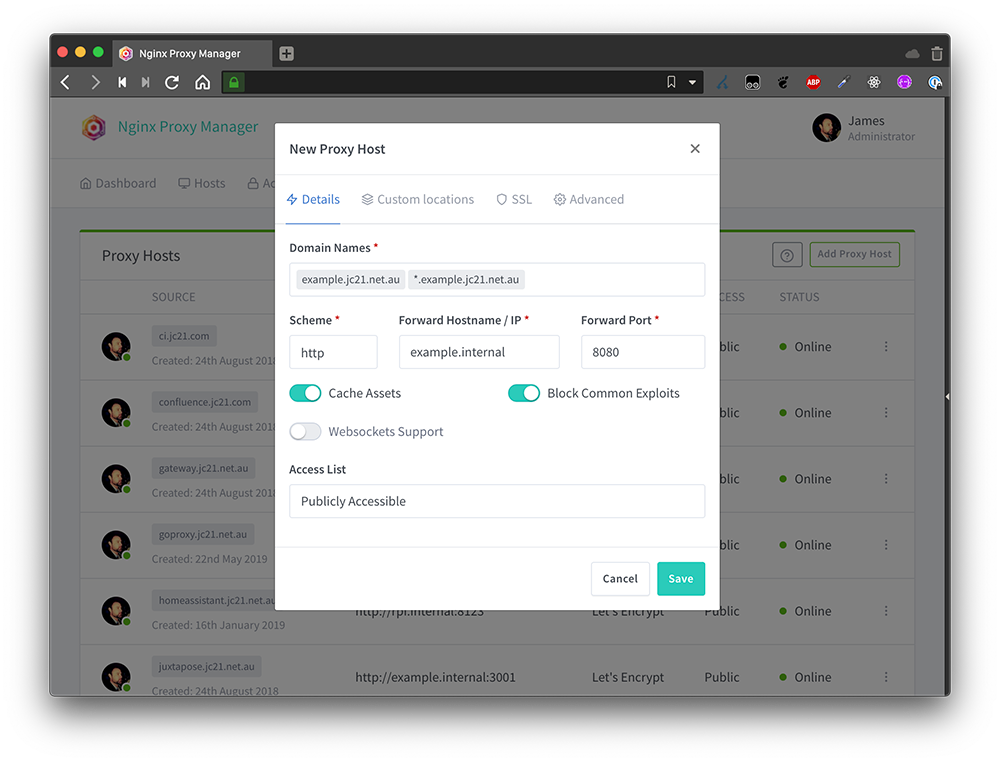 Nginx Proxy Manager