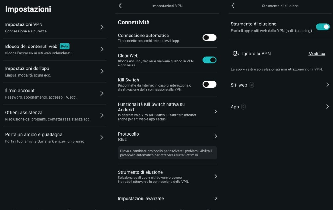 Split tunneling Android