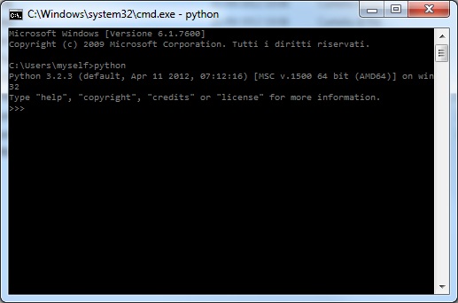 Avvio di Python